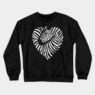 Zebra Theme Artwork Crewneck Sweatshirt